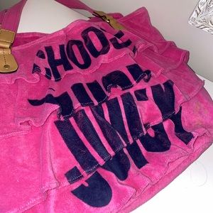Juicy Couture Choose Juicy Pink Velour Tote Bag